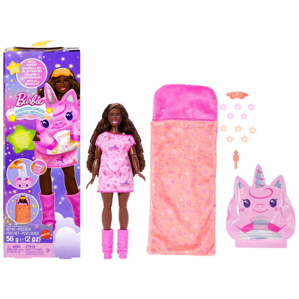 Barbie Parti Sürprizi Pijama Partisi Bebeği (7 Sürpriz)