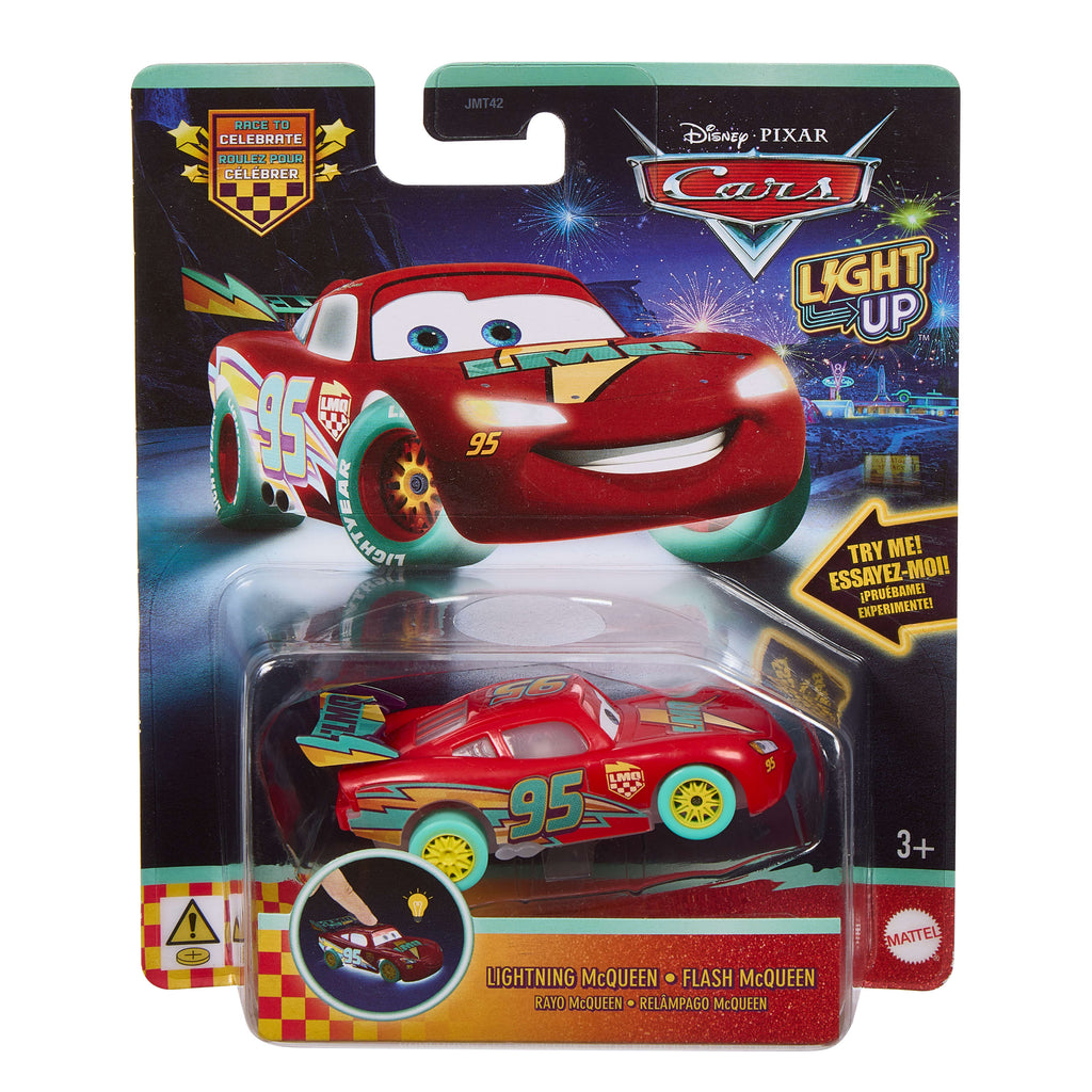 Disney ve Pixar Cars, renkli ışıklara sahip 1:55 ölçekli oyuncak araç (Stiller çeşitlilik gösterebilir)
