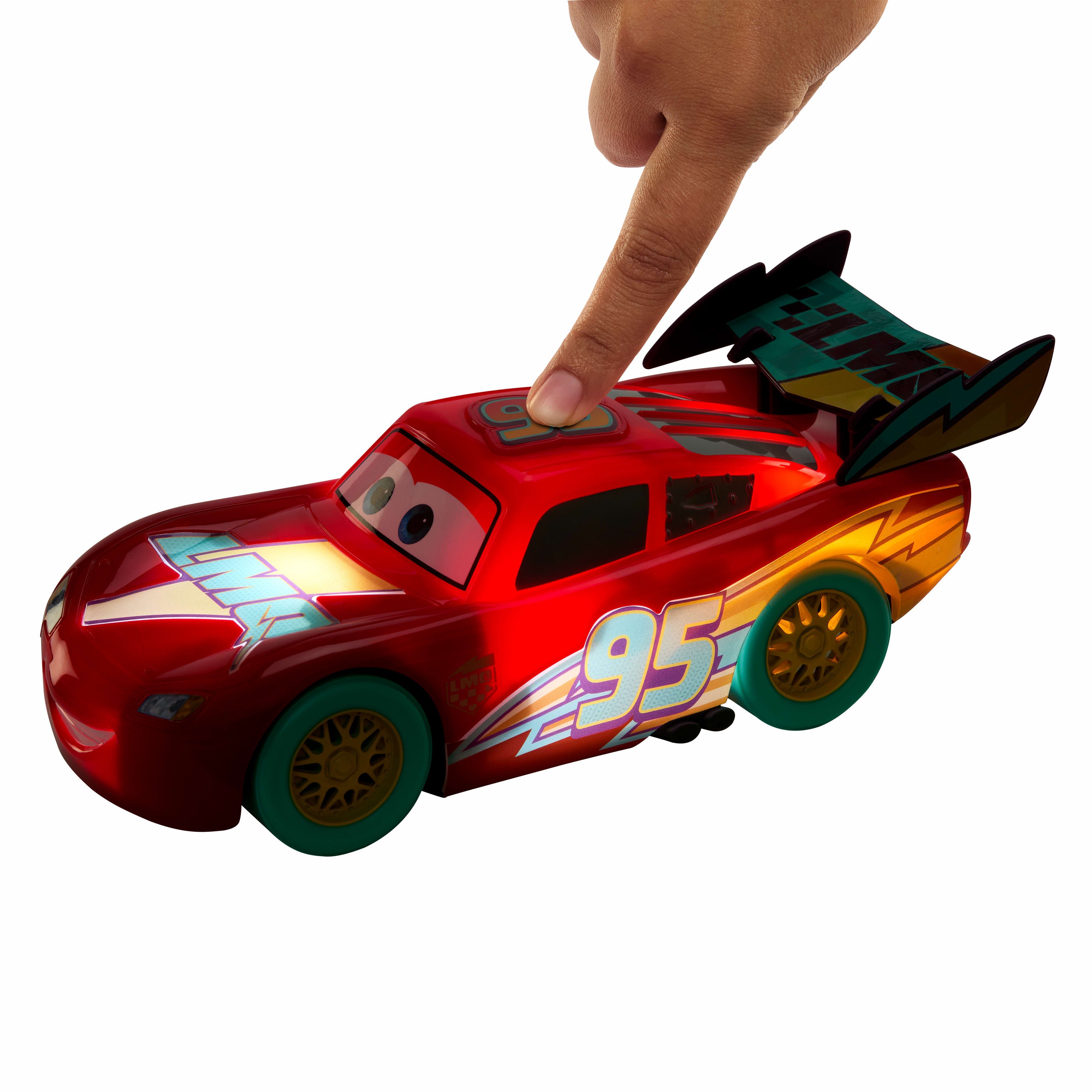 Disney ve Pixar Cars Kutlama Yarışı, ışıklı ve sesli Şimşek McQueen, büyük ölçekli oyuncak araç