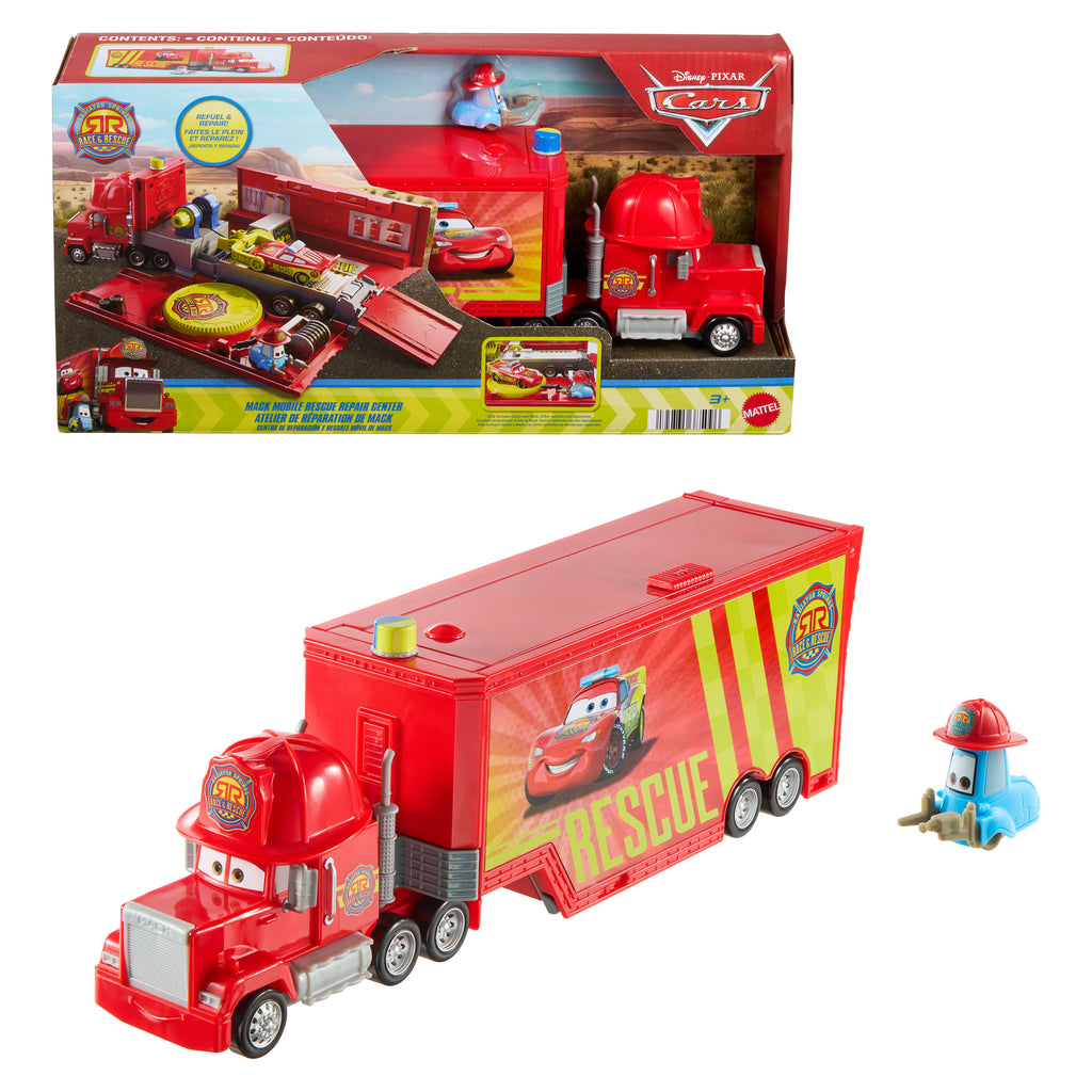 Disney ve Pixar Cars Mack Mobil Kurtarma ve Tamir Merkezi, oyun setine dönüşen büyük ölçekli kamyon
