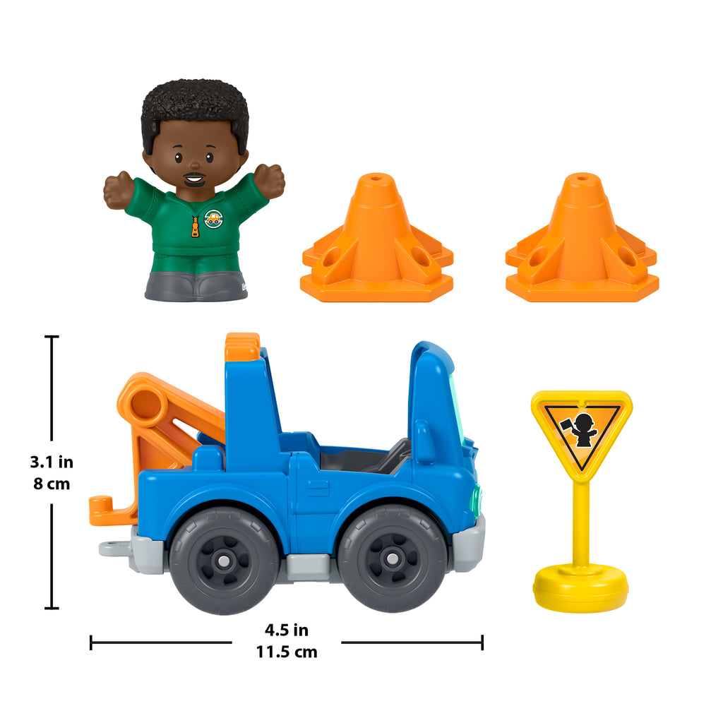 Fisher-Price Little People Yol Kurtarma Aracı Oyun Seti (Figür + Trafik İşaretleri)