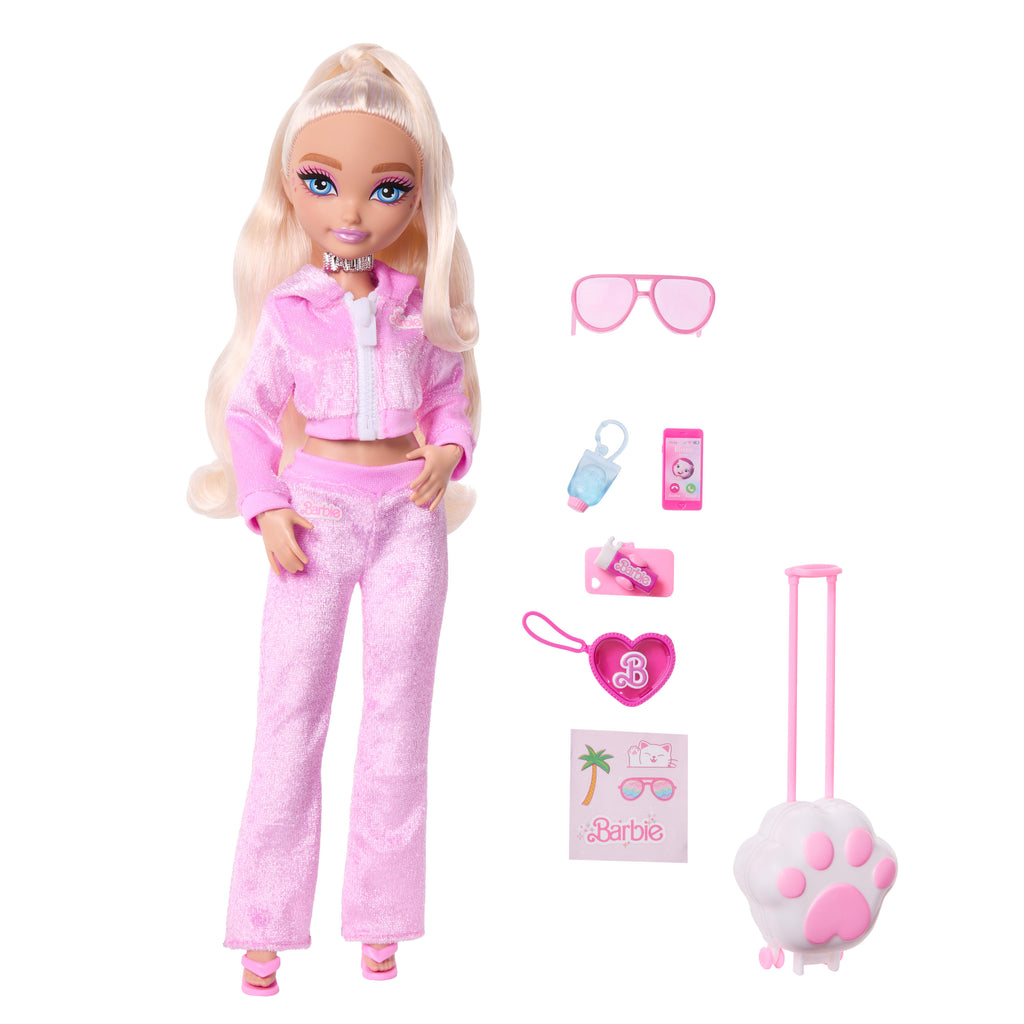 Barbie Dream Besties Hafta Sonu Tatili Malibu bebek ve seyahat temalı 7 aksesuar