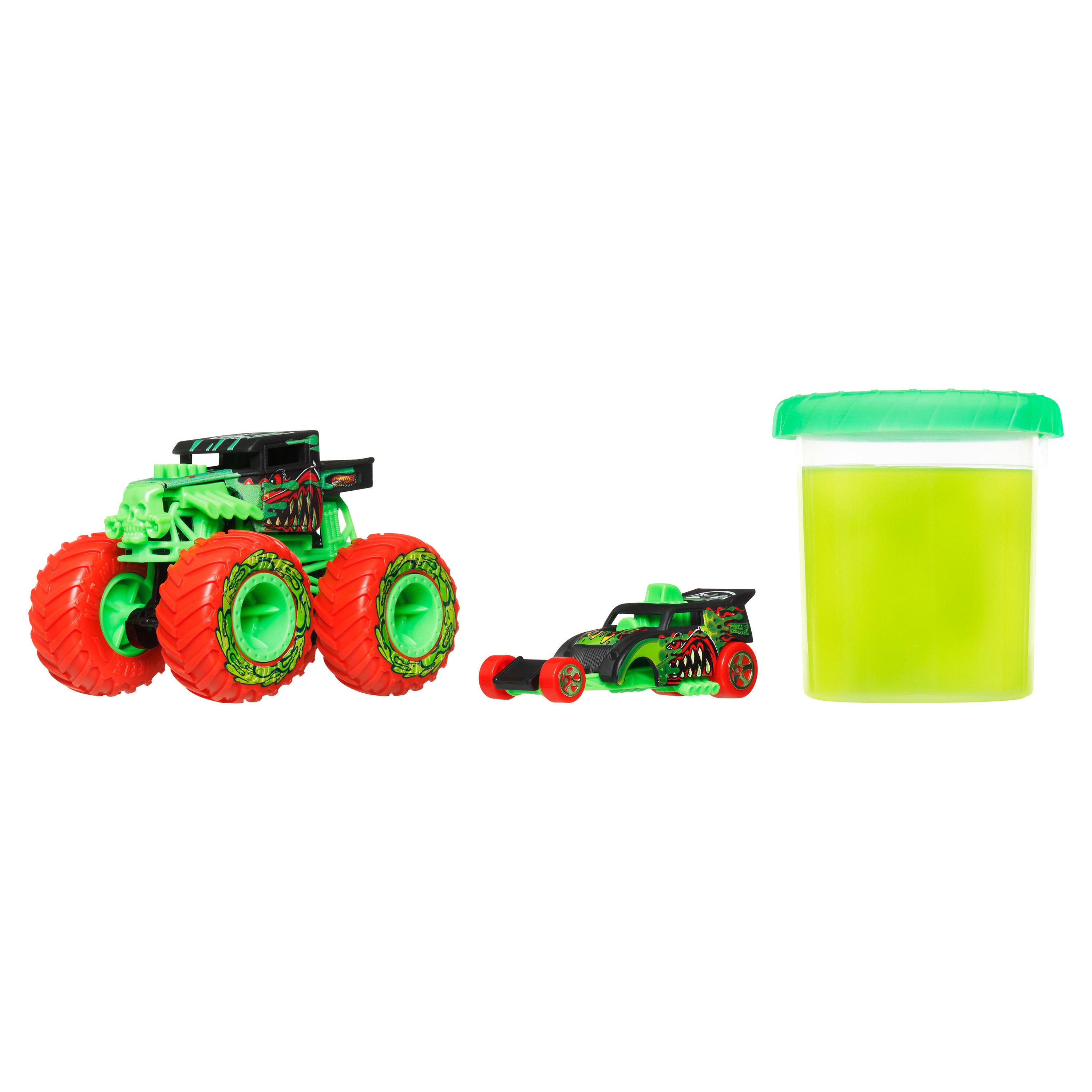 Hot Wheels Monster Trucks Mutant Chaos Araç + Slime Seti