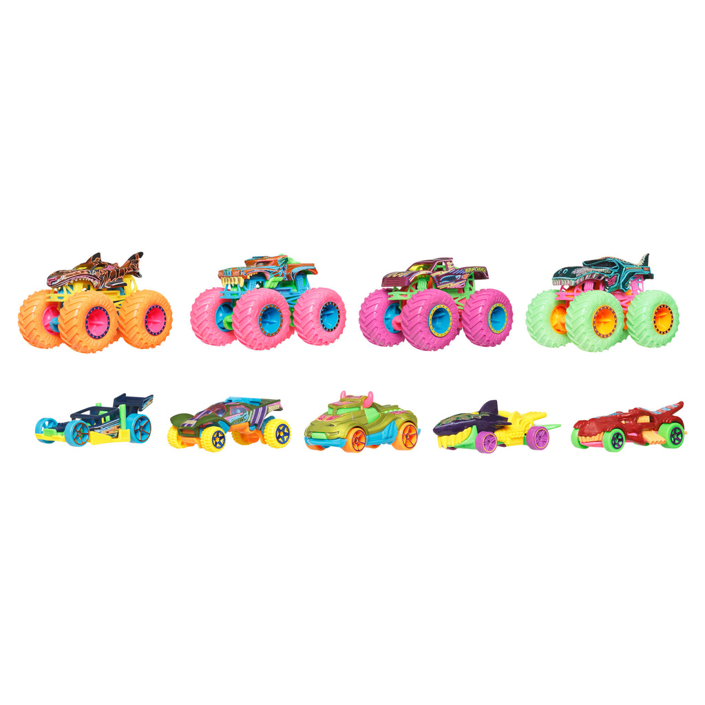 Hot Wheels Monster Trucks Neon Smashers 1:64 Araç