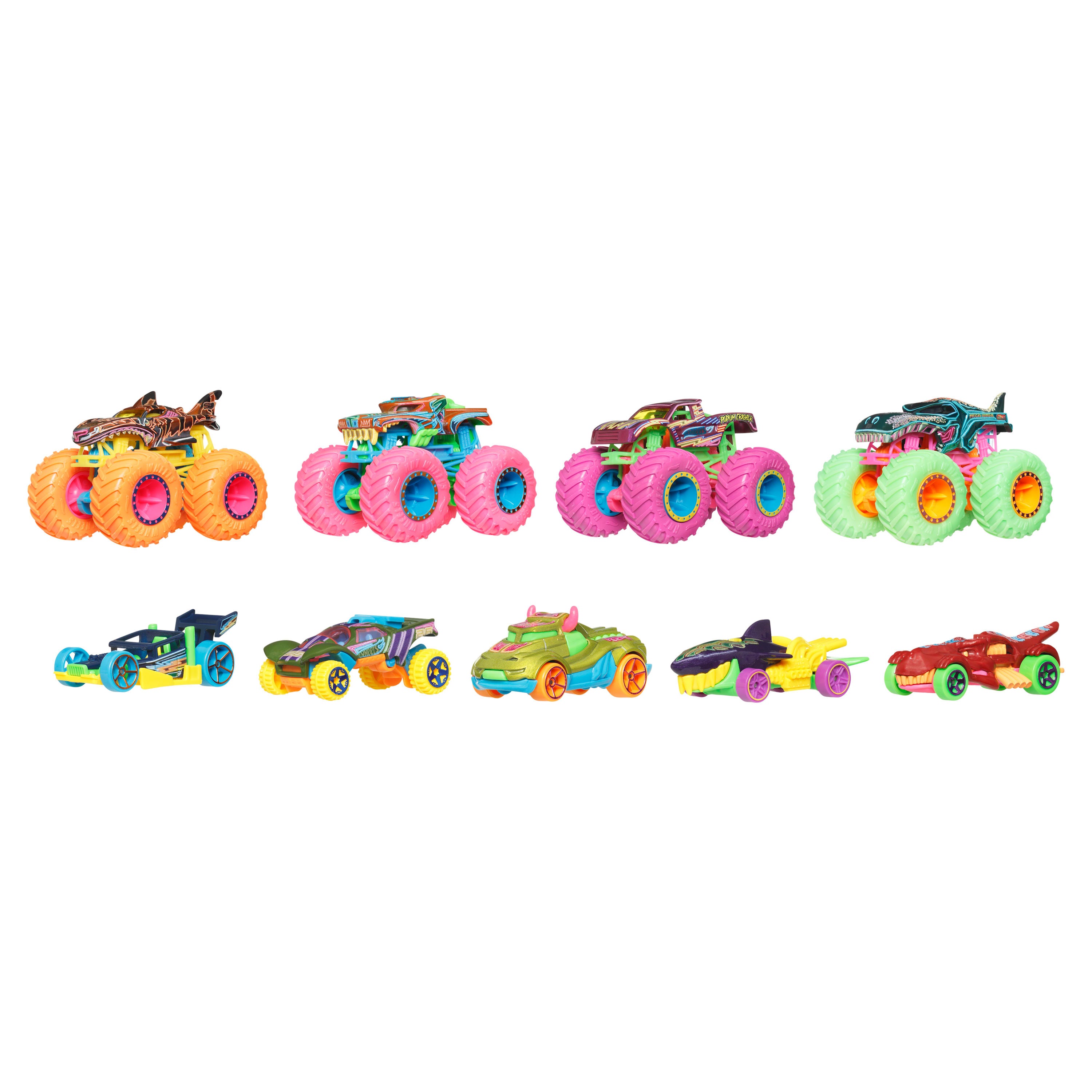Hot Wheels Monster Trucks Neon Smashers 1:64 Araç