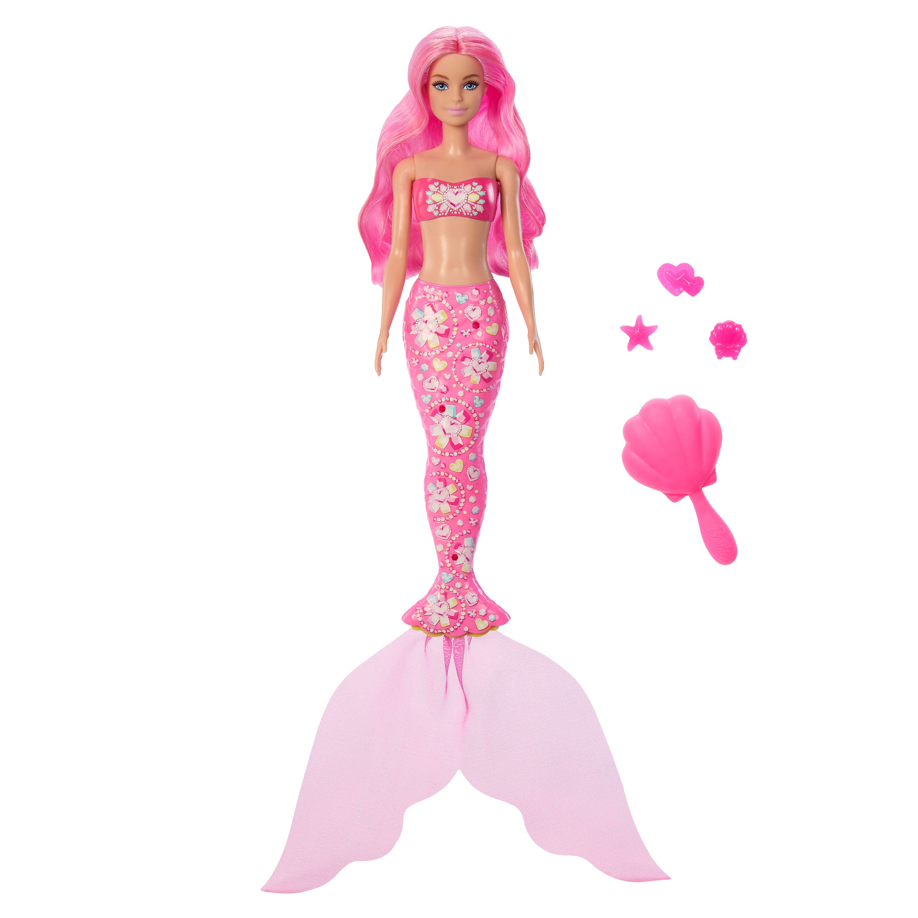Barbie Color Reveal Deniz Kızı Serisi bebek, aksesuarlar ve 6 farklı sürpriz (Stiller çeşitlilik gösterebilir)