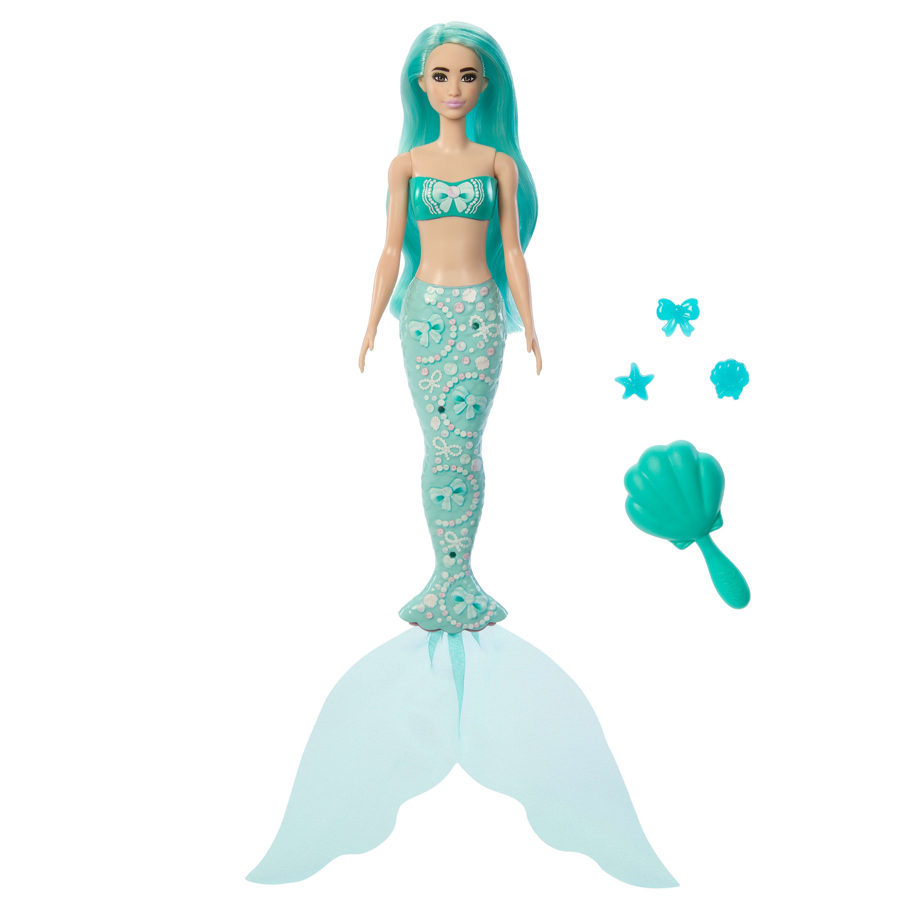 Barbie Color Reveal Deniz Kızı Serisi bebek, aksesuarlar ve 6 farklı sürpriz (Stiller çeşitlilik gösterebilir)