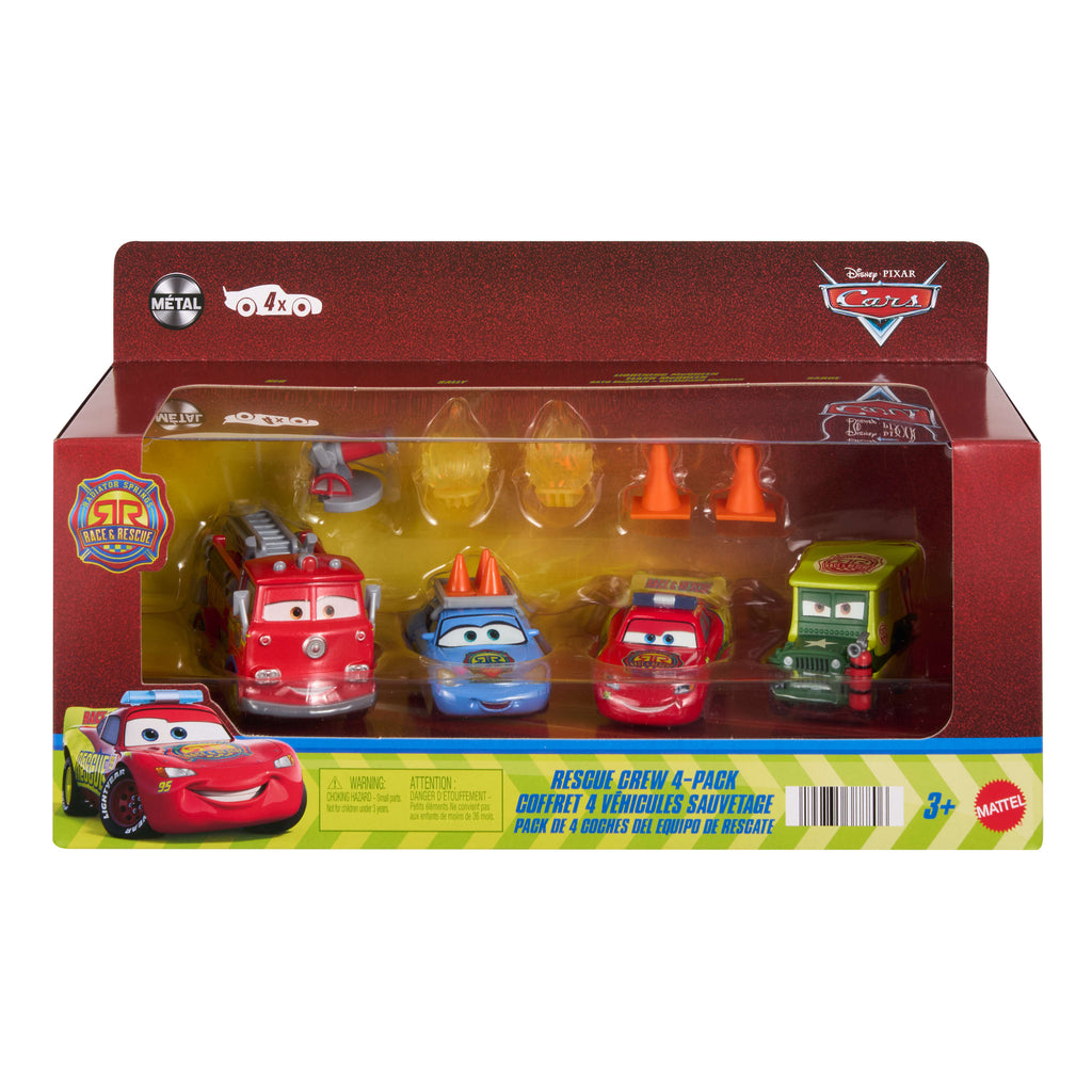 Disney ve Pixar Arabalar Race & Rescue Crew 4'lü Die-Cast Set