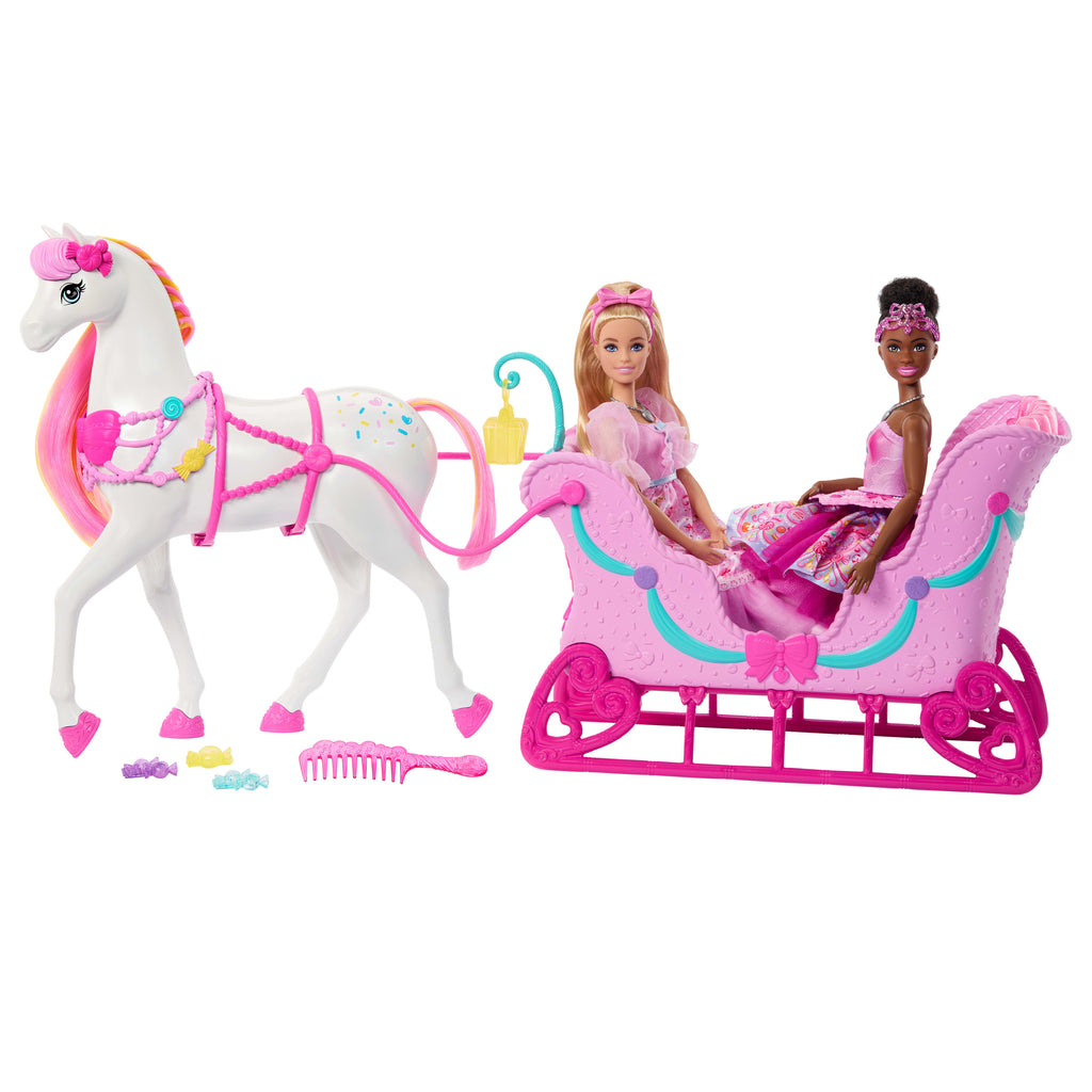 Barbie in the Nutcracker Şekerler Diyarı At ve Kızak Seti