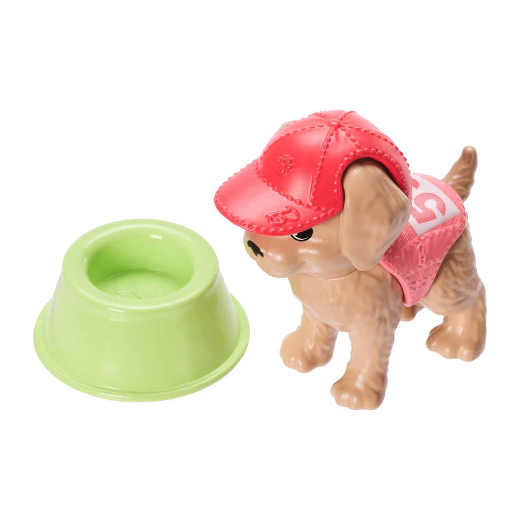 Barbie Style Sonsuz Hareket Sağlıklı Yaşam Koşucu Bebek, pembe forma ve şort, köpekçik, 9 aksesuar