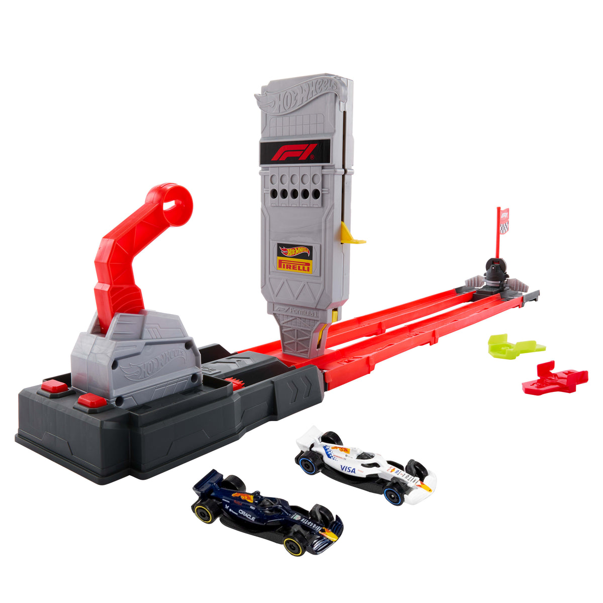 Hot Wheels F1 Hızlı Başlangıç Pisti - Oracle Red Bull Racing ve Visa Cash App Racing Bulls 1:64 Ölçekli 2 Metal Araba Dahil