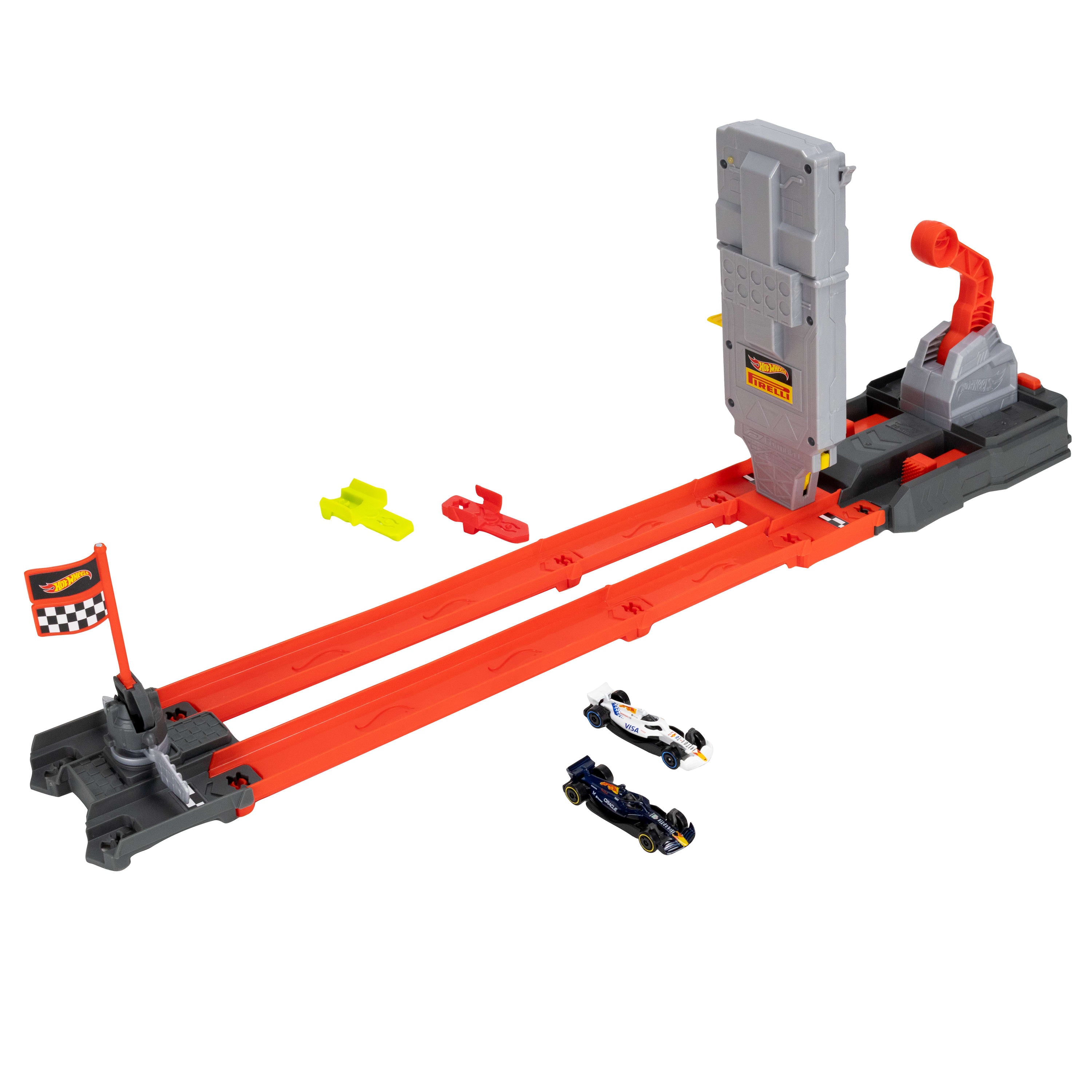 Hot Wheels F1 Hızlı Başlangıç Pisti - Oracle Red Bull Racing ve Visa Cash App Racing Bulls 1:64 Ölçekli 2 Metal Araba Dahil