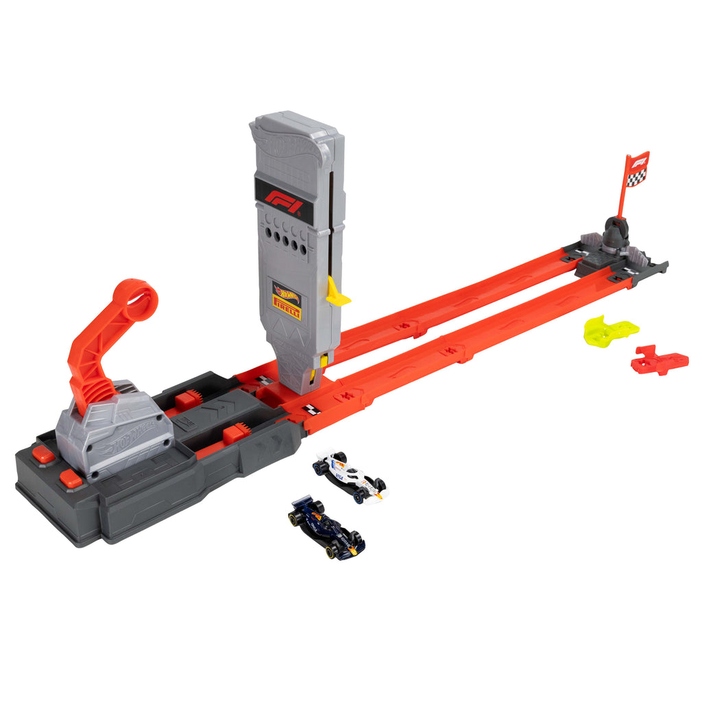 Hot Wheels F1 Hızlı Başlangıç Pisti - Oracle Red Bull Racing ve Visa Cash App Racing Bulls 1:64 Ölçekli 2 Metal Araba Dahil