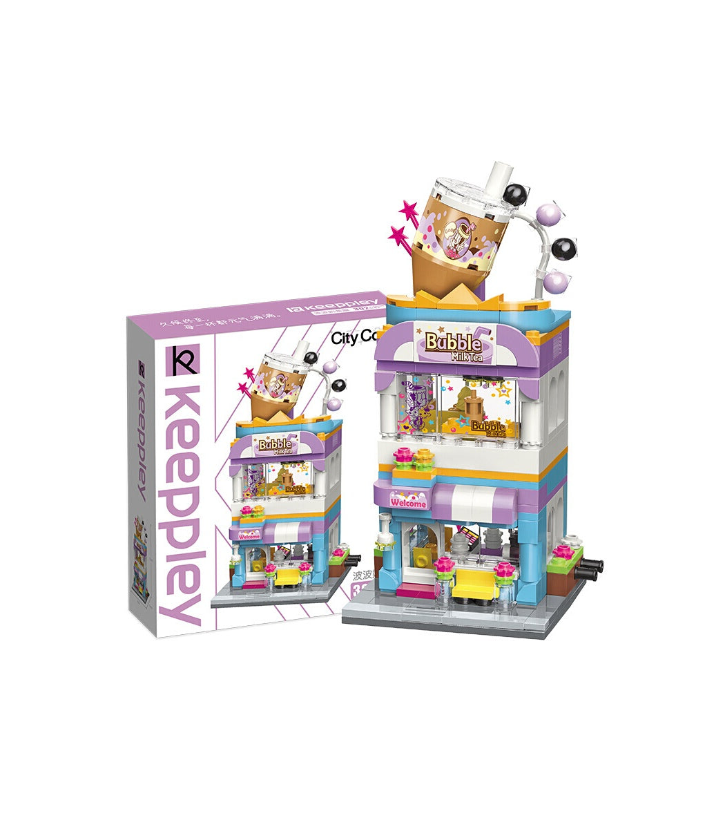 Keeppley City Corner Bubble Tea Kafe 302 Parça Mini Yapı Blokları Seti (KP0108)