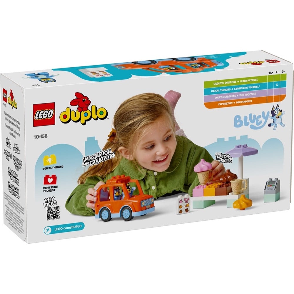 LEGO DUPLO Bluey ile Dondurma Gezisi 10458 - 22 Parça Yapım Seti, 2+ Yaş