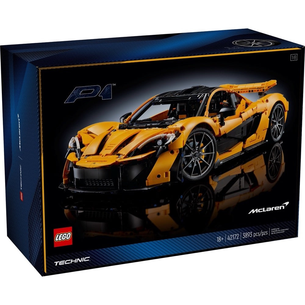 LEGO Technic McLaren P1 42172 – 1:8 Ölçek Hipercar Yapım Seti, 3893 Parça (18+ Yaş)