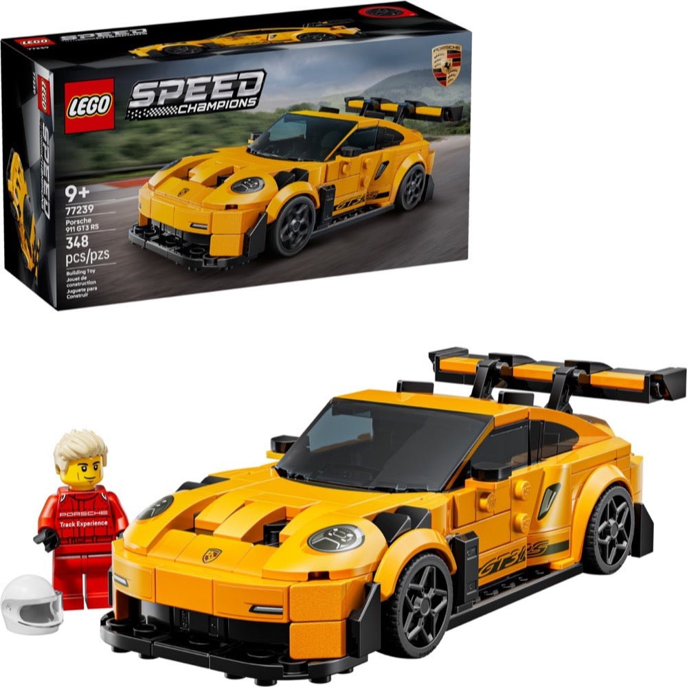 LEGO Speed Champions Porsche 911 GT3 RS Süper Araba Yapım Seti - 348 Parça, Sürücü Minifigürlü (9+ Yaş) - 77239