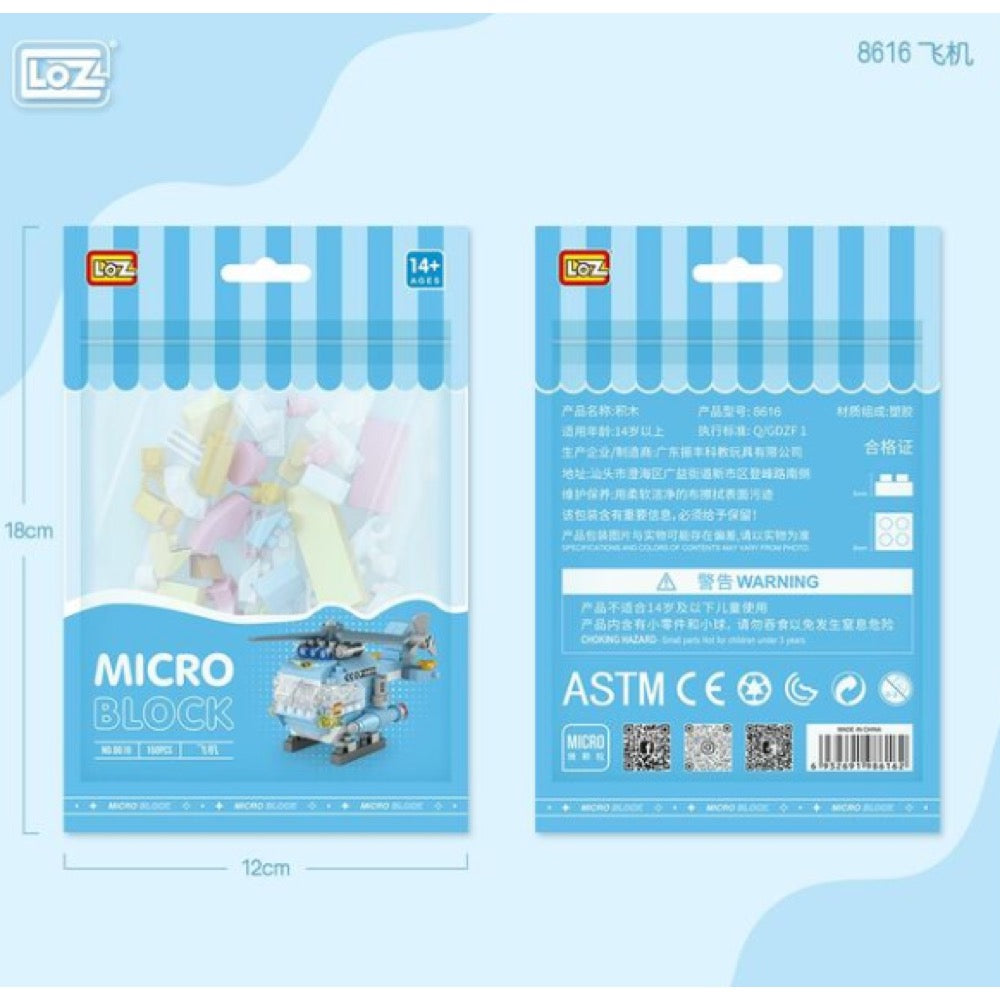 LZ8616 LOZ Helikopter Blok Seti Mini Poşet -Vagon life