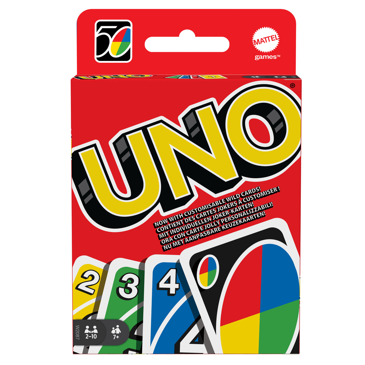 Uno Kartlar, Renk ve Sayı Eşleştirmeli Klasik Kart Oyunu, Mattel Games W2087