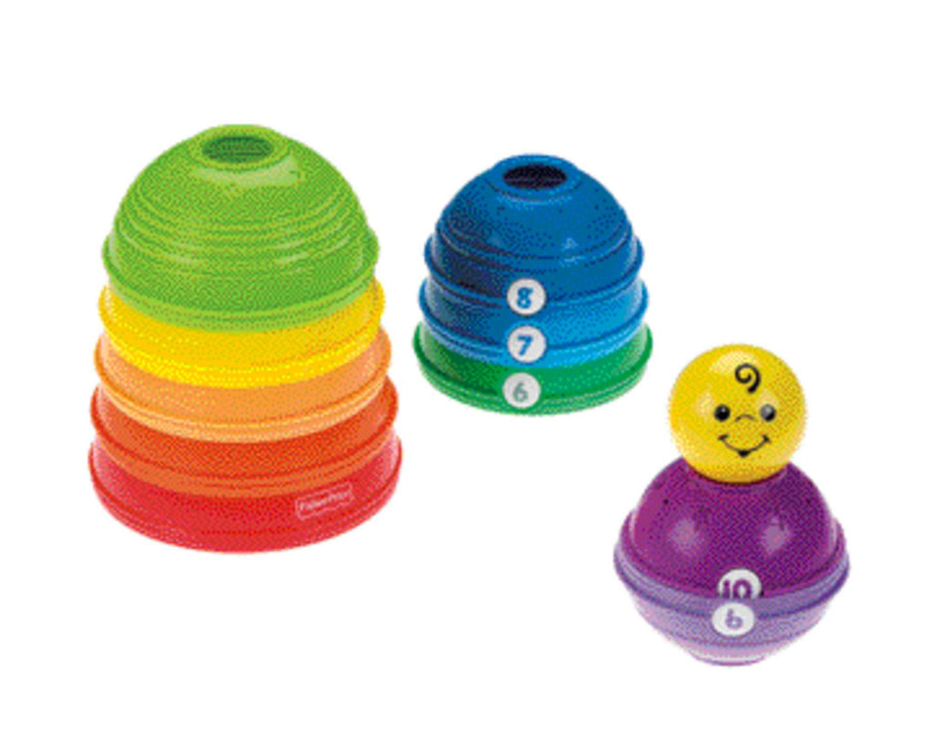 Fisher-Price Numaralı Kaplar, İç içe Geçebilir 10 Renkli Kap, 5 Adet Topa Dönüşür W4472