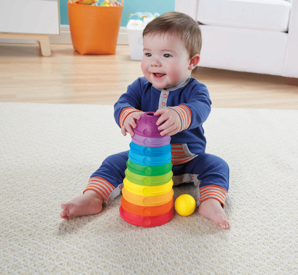 Fisher-Price Numaralı Kaplar, İç içe Geçebilir 10 Renkli Kap, 5 Adet Topa Dönüşür W4472