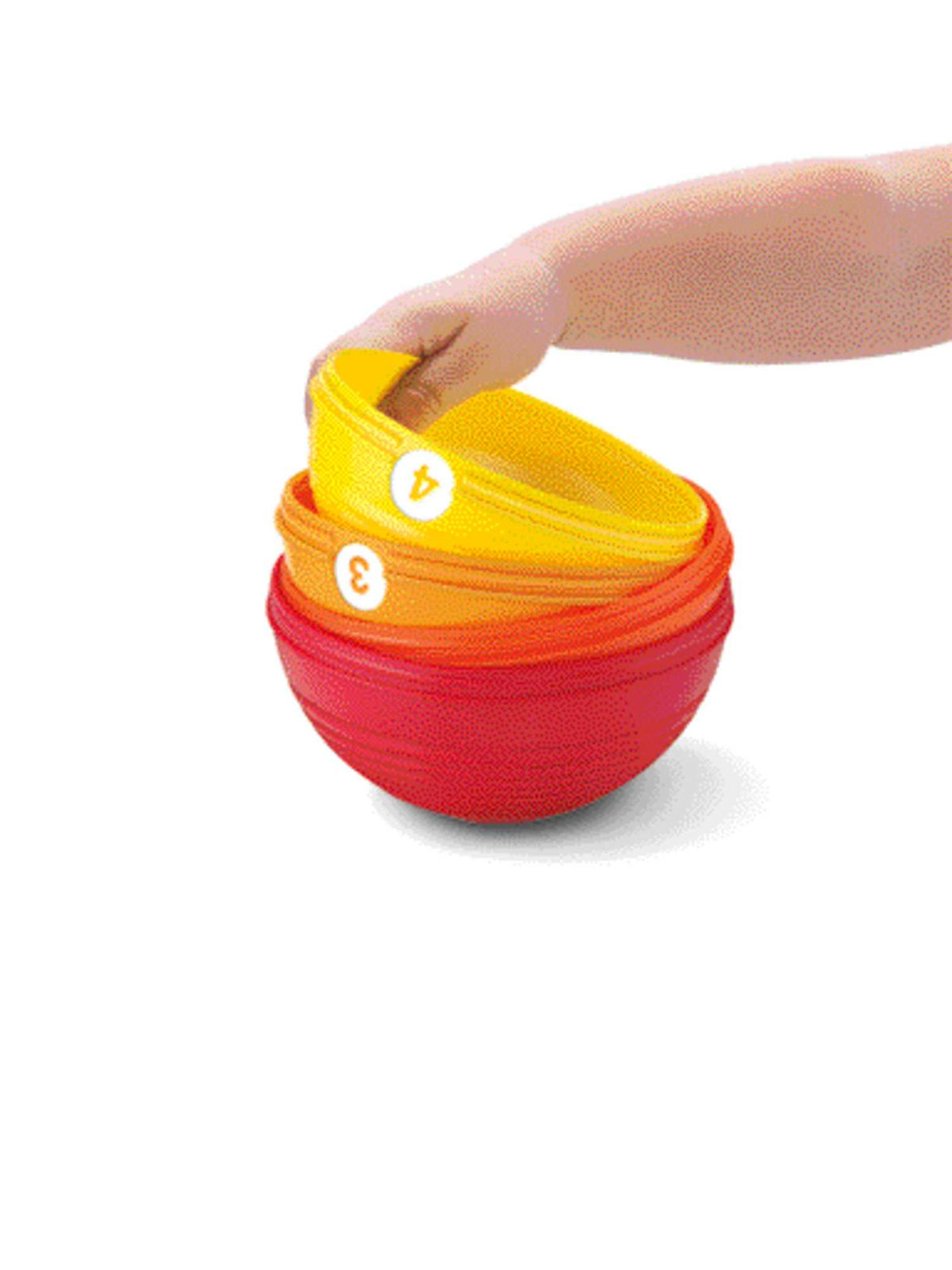 Fisher-Price Numaralı Kaplar, İç içe Geçebilir 10 Renkli Kap, 5 Adet Topa Dönüşür W4472