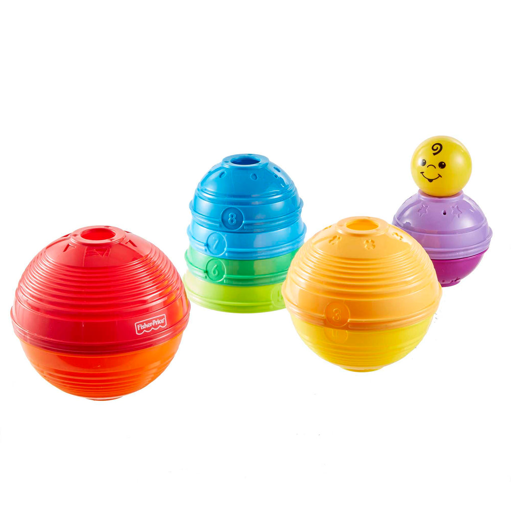 Fisher-Price Numaralı Kaplar, İç içe Geçebilir 10 Renkli Kap, 5 Adet Topa Dönüşür W4472