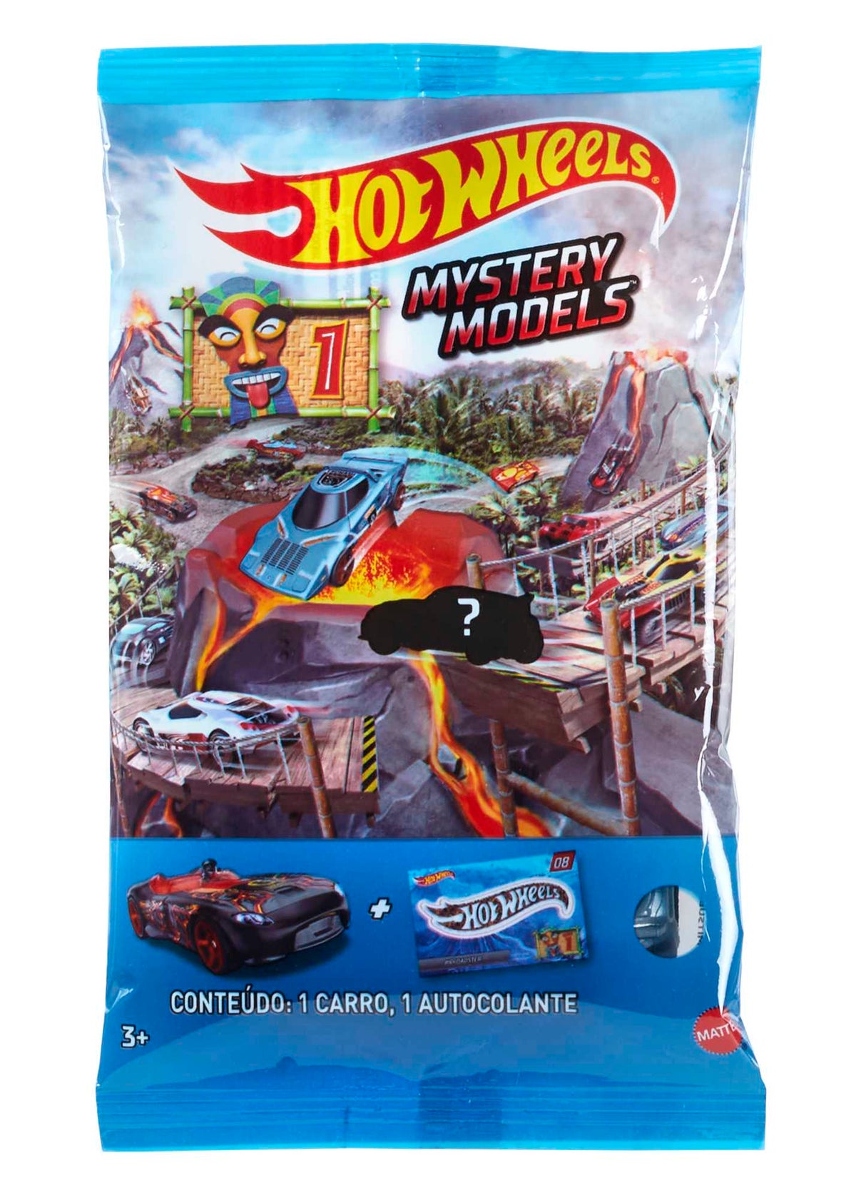 Sürprizli opak pakette Hot Wheels 1:64 ölçekli oyuncak araba ve çıkartma, gizemli modeller (Stiller çeşitlilik gösterebilir)