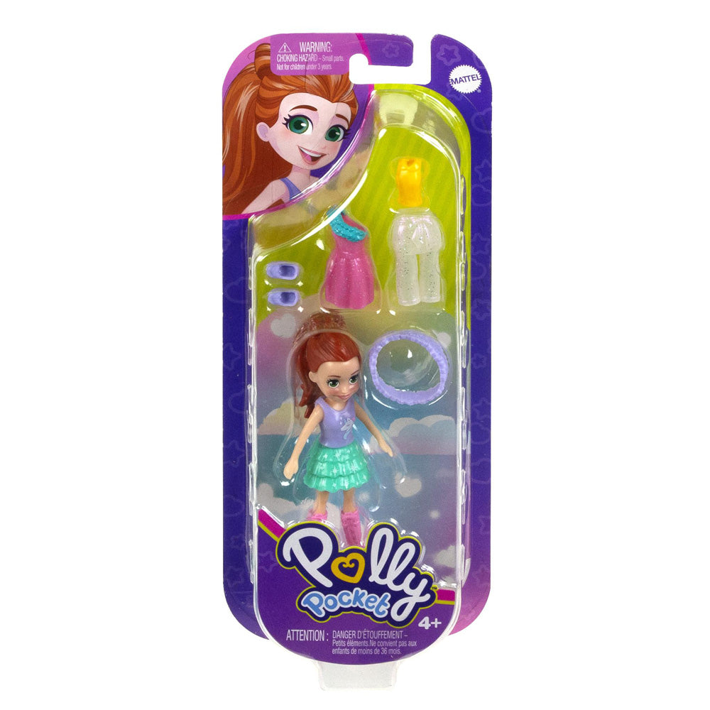 Polly Pocket ve Moda Aksesuarları Oyun Seti Unicorn, 9 cm Bebek ve Değiştirilebilir Kıyafetler