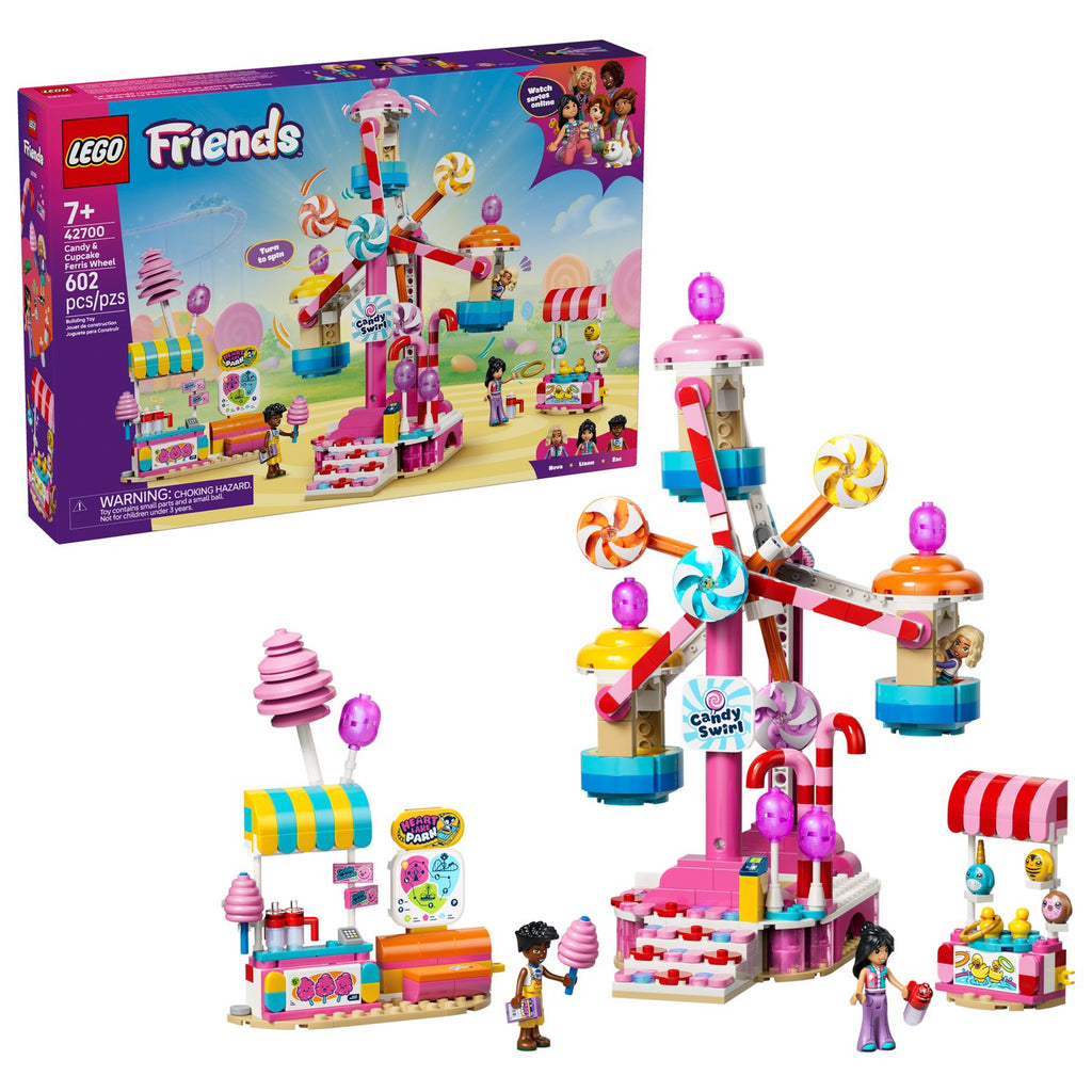LEGO Friends Şeker ve Cupcake Dönme Dolabı 42700 - 602 Parça Yapım Seti, 7+ Yaş