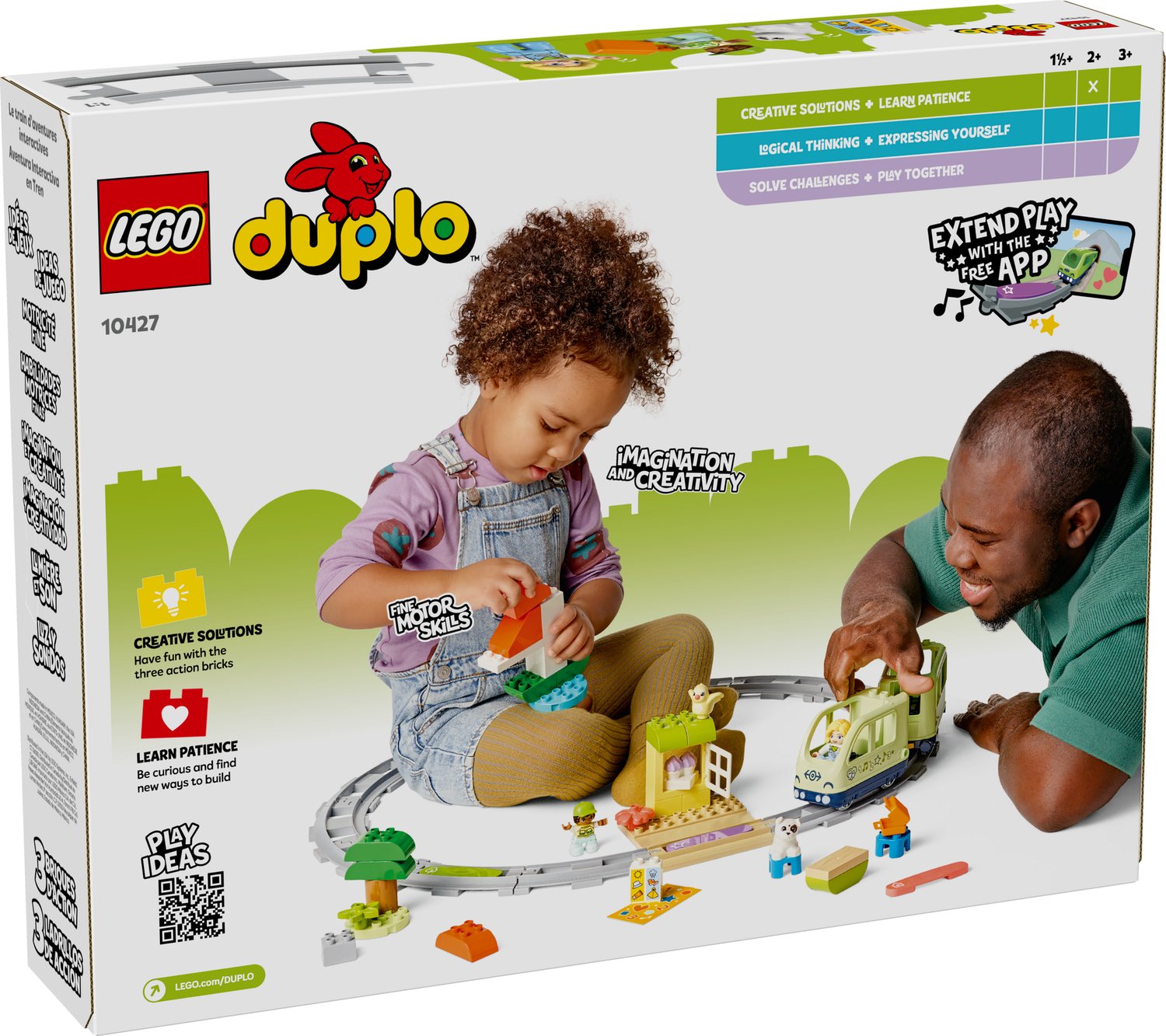 LEGO® DUPLO® Kasabası İnteraktif Macera Treni 10427 - Işıklı Sesli Yapım Seti (57 Parça, 2 Yaş+)