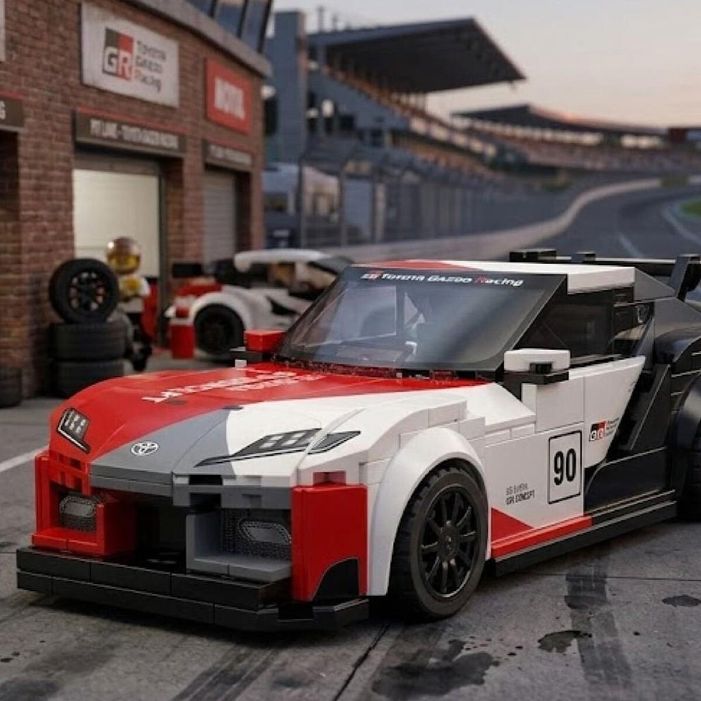 CaDA C55041W Toyota GR Supra GT4 1:24 Ölçek 324 Parça Yapı Bloğu Model Araba - Resmi Lisanslı