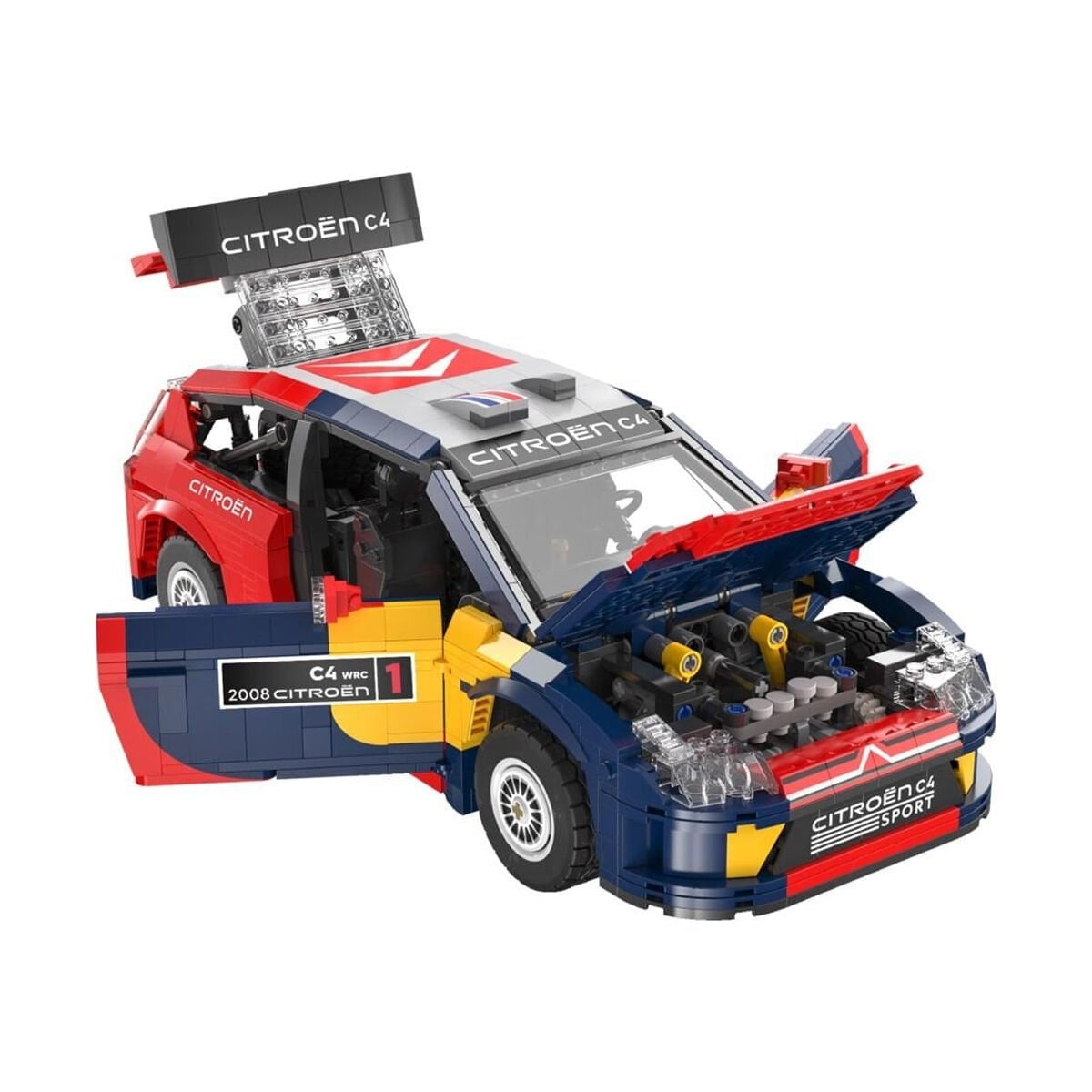 CaDA C62005W Citroën C4 WRC 2008 Model 1569 Parça Yapım Seti - 1:12 Ölçek Ralli Otomobili