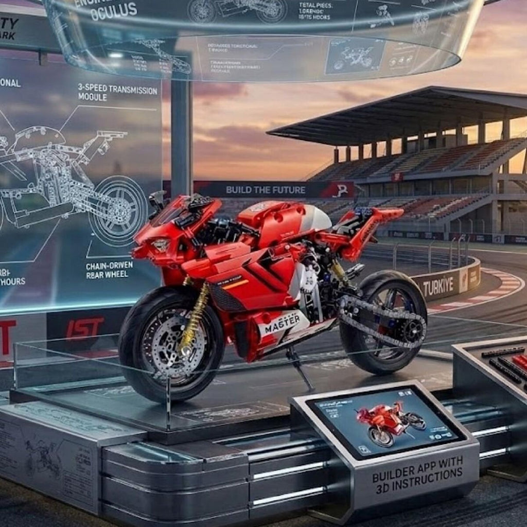 CaDA C64051W Suzuki Hayabusa 1:6 Ölçek 1043 Parça Yapı Bloğu Motosiklet Modeli