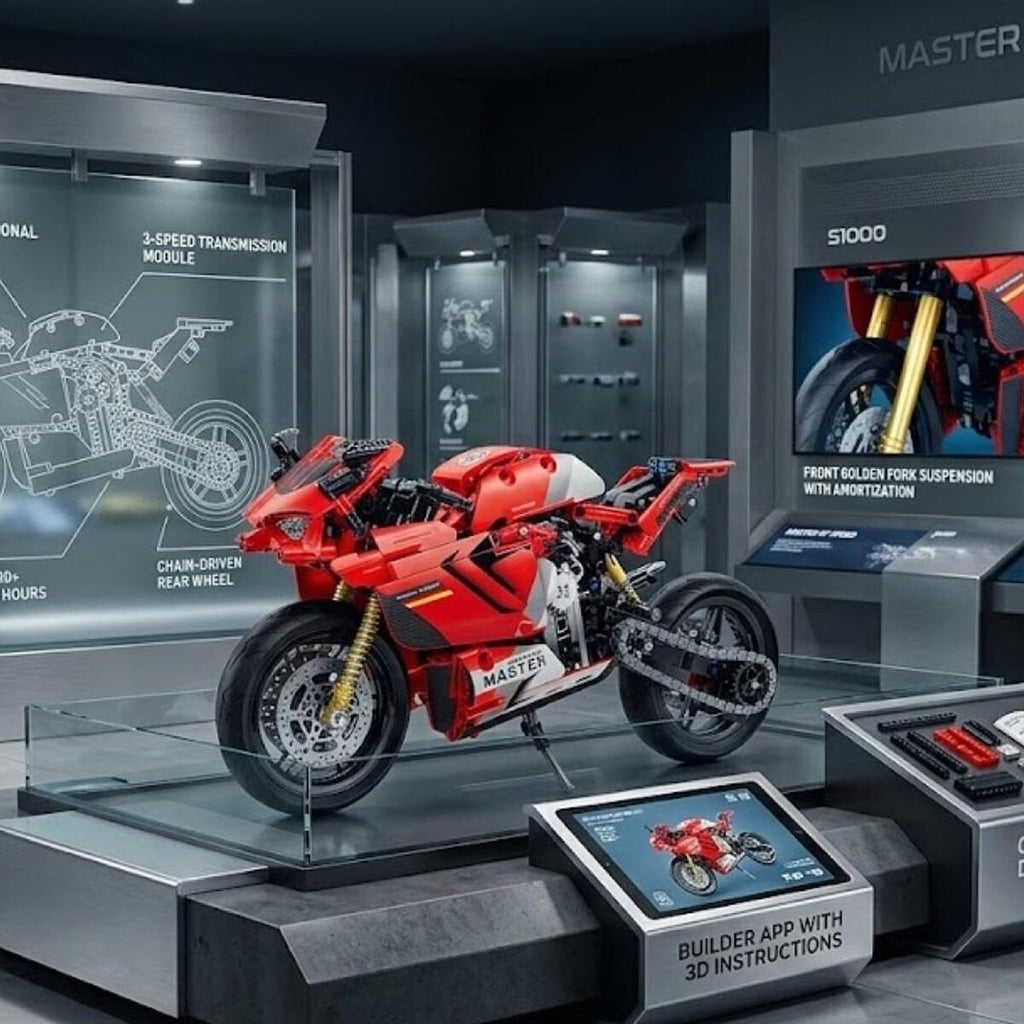 CaDA C64051W Suzuki Hayabusa 1:6 Ölçek 1043 Parça Yapı Bloğu Motosiklet Modeli