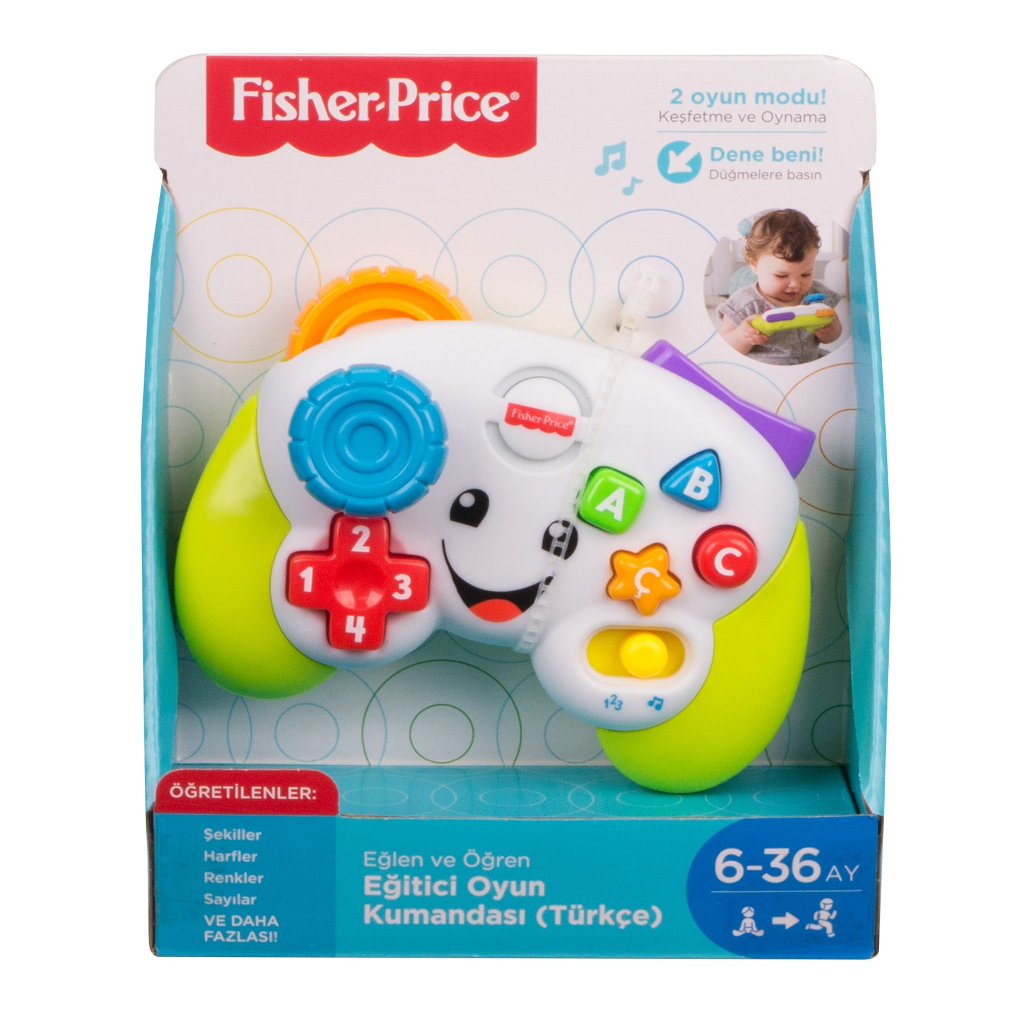 Eğitici Oyun Kumandası (Türkçe), Joystick, Bebeğinizi Sayılar, Renkler, Şekillerle Tanıştırır