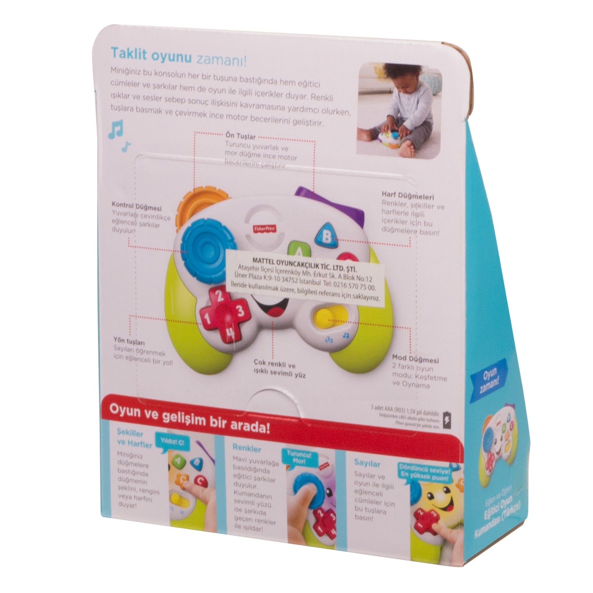 Eğitici Oyun Kumandası (Türkçe), Joystick, Bebeğinizi Sayılar, Renkler, Şekillerle Tanıştırır