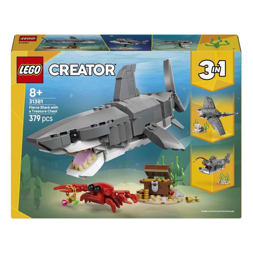 31381 Lego Creator Acımasız Köpek Balığı ile Hazine Sandığı 379 parça +8 yaş