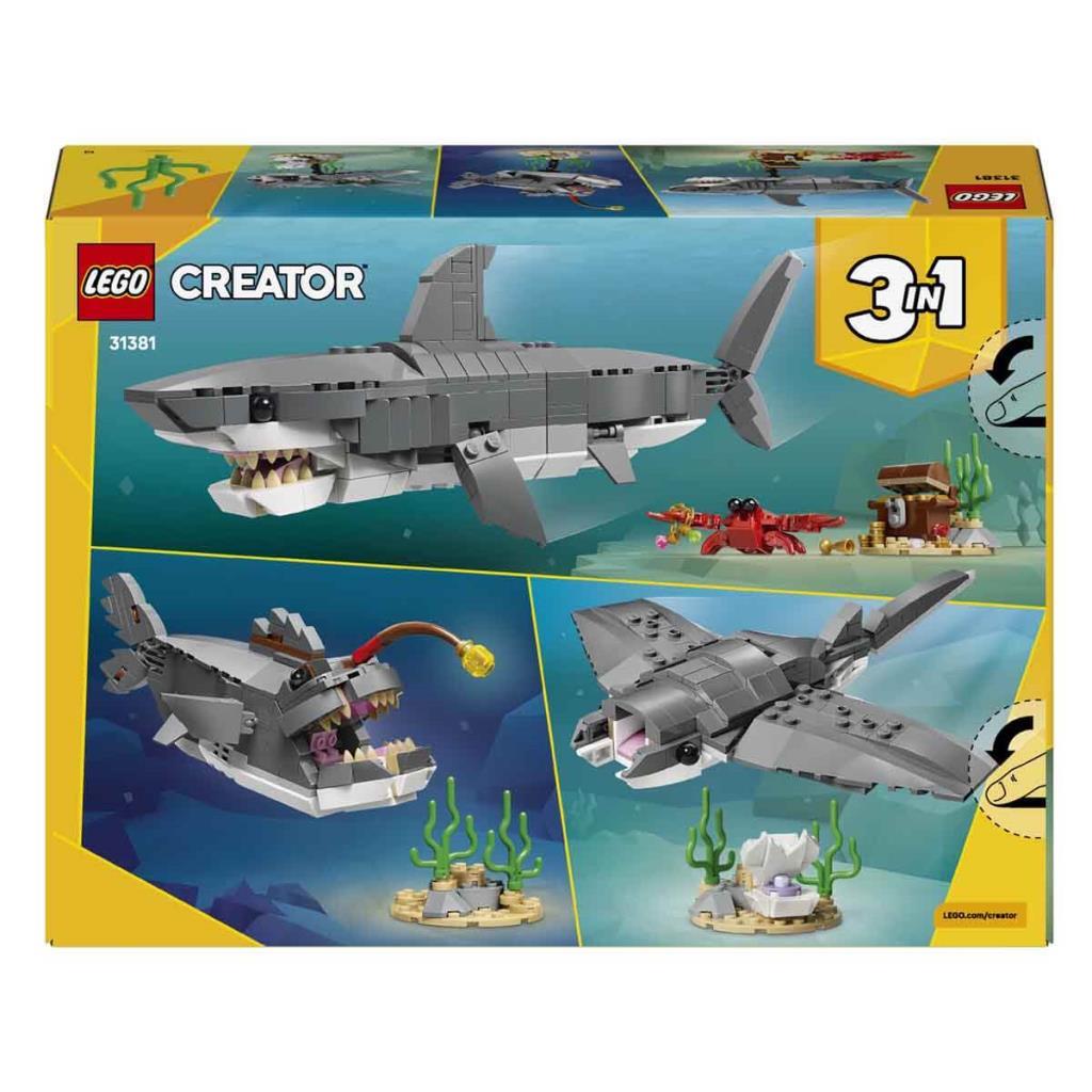31381 Lego Creator Acımasız Köpek Balığı ile Hazine Sandığı 379 parça +8 yaş