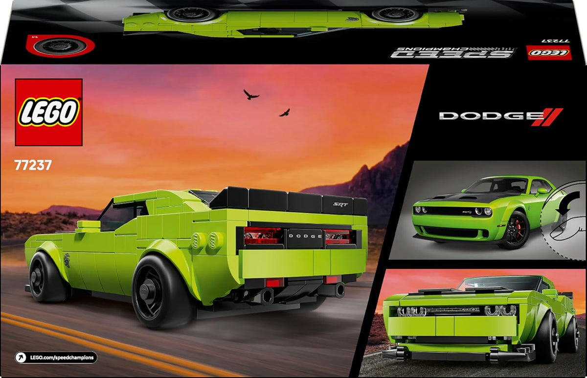 LEGO Speed Champions Dodge Challenger SRT Hellcat Model Araba Yapım Seti – 390 Parça, 9+ Yaş (77237)