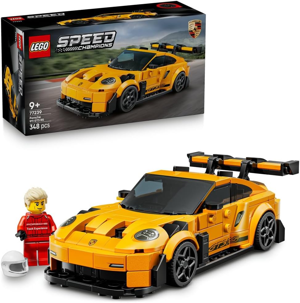 LEGO Speed Champions Porsche 911 GT3 RS Süper Araba Yapım Seti - 348 Parça, Sürücü Minifigürlü (9+ Yaş) - 77239