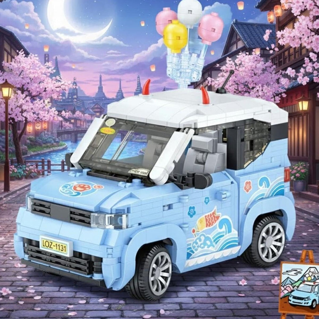 LOZ Balon Arabası Mavi 875 Parça Mini Yapım Blok Seti (LOZ-1131)