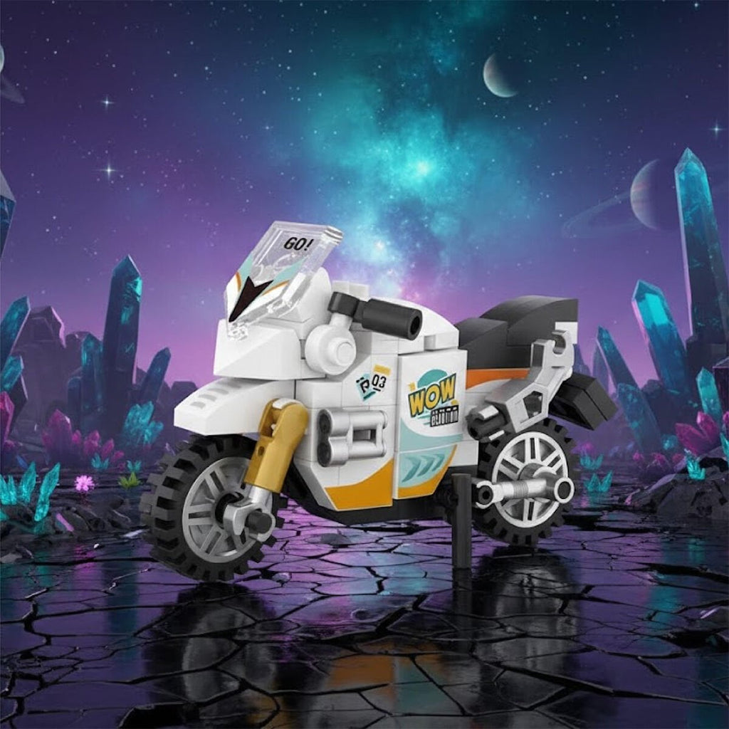 LOZ Motorsiklet Mikro Yapı Bloğu Seti - 120 Parça Mini Model, Creator Serisi