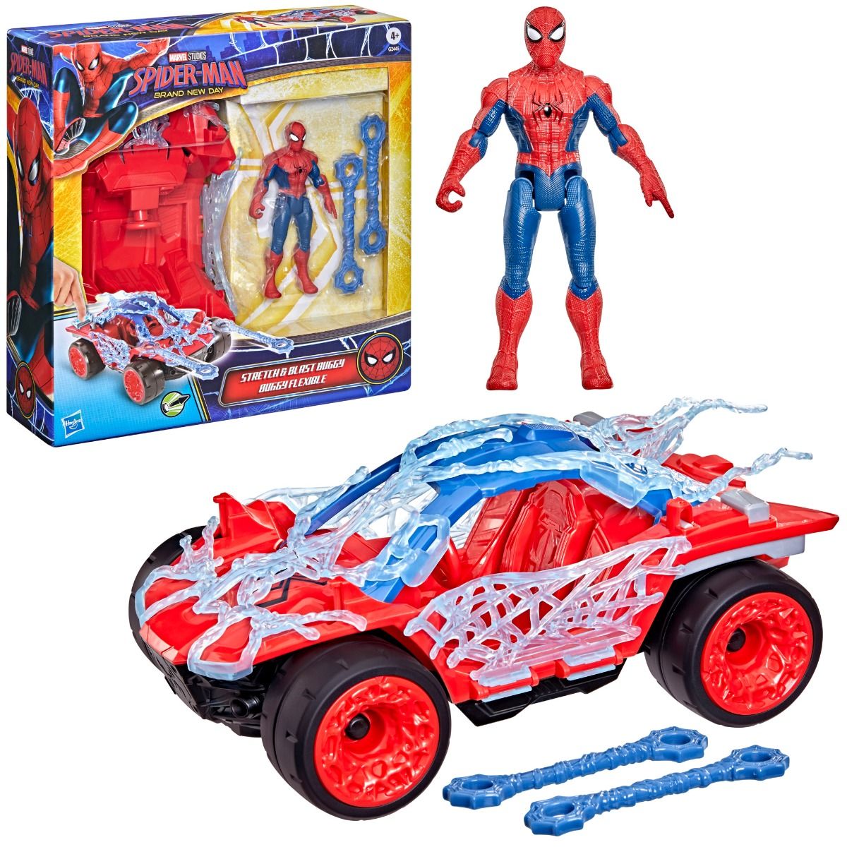 Marvel Spider-Man ActionVerse Ağ Fırlatan Araç ve Aksiyon Figürü Seti - Önden Görünüm