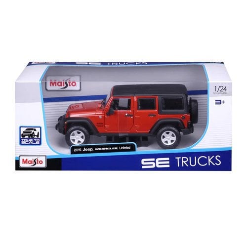 Maisto 1:24 Ölçek 2015 Jeep Wrangler Unlimited Diecast Model Araba - Turuncu