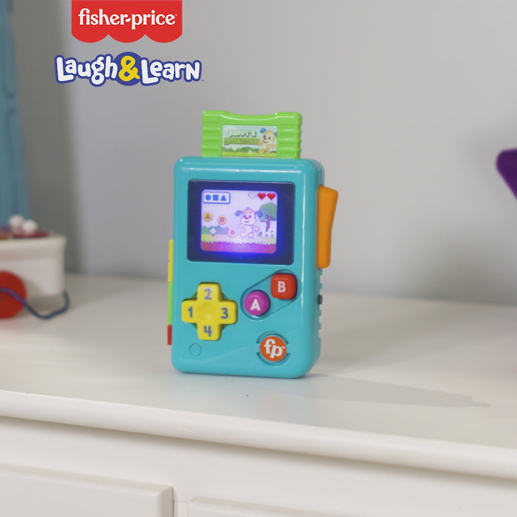 Türkçe dil desteğiyle bebekler ve yürüme çağındaki çocuklar için Fisher-Price® Eğlen ve Öğren® Köpekçiğin Oyun Macerası oyun konsolu oyuncağı