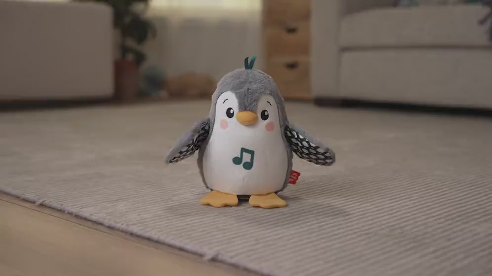 Fisher-Price Peluş Karın Üstünde Oynama Oyuncağı, Fisher-Price Sevimli Penguen, Yenidoğan Müzikli Oyuncak