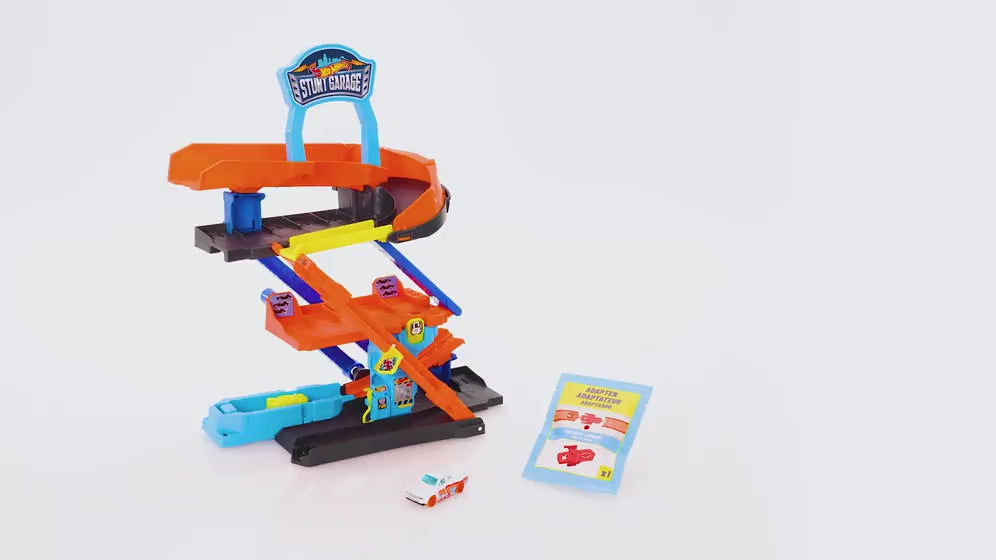 Hot Wheels City Macera Başlangıç Garajı Dönüşümlü Oyun Seti ve 1:64 Ölçekli Metal Araba