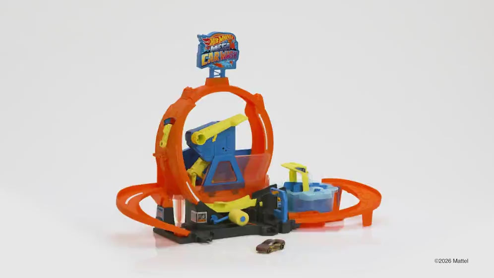 Hot Wheels City Mega Loop Araba Yıkama Oyun Seti - Renk Değiştiren Color Shifters Araçlı
