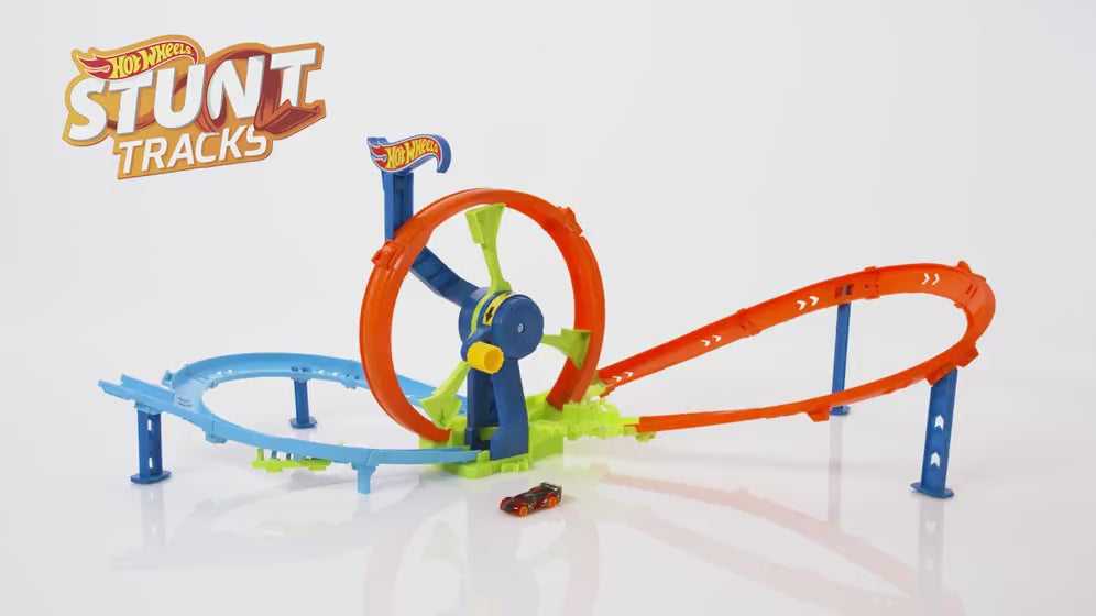 Hot Wheels Sürat Çemberi oyun seti ve 1:64 ölçekli metal oyuncak araba, çarpışma temalı pist seti